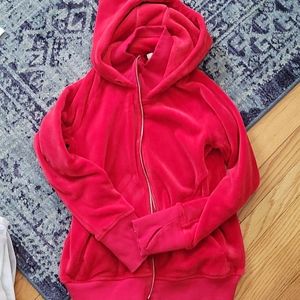Athleta red zip up hoodie